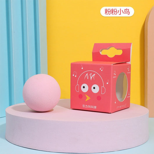 Three plush interactive cat toy balls in blue, yellow, and pink, each with cartoon eyes, shown with a size measurement. - Image 10