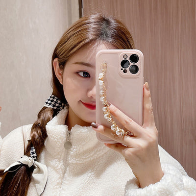 Funda para Celular Pro Max con Pulsera de Perlas y Pedrería para Mujer - Image 10