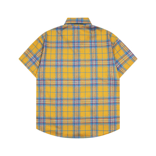 Camisa Suelta a Cuadros de Manga Corta para Hombre - Image 7