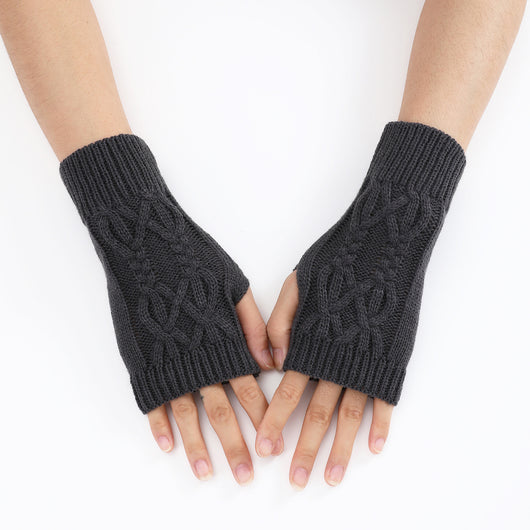 Guantes Tejidos Medio Dedo para Parejas - Lana Cálida Invierno Unisex - Image 24