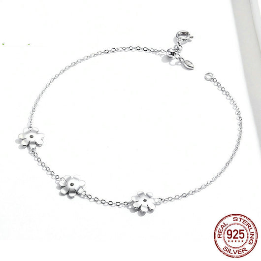 Pulsera de Plata S925 Daisy Elegancia Europea - Image 3