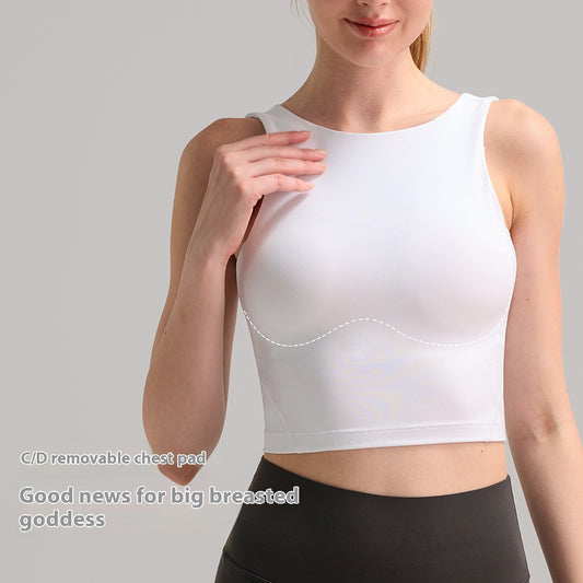 Top Deportivo Yoga Cuello Alto Sujetador Deportivo Mujer Tela Suave