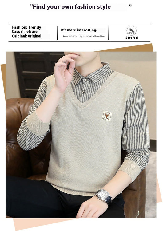Suéter Falso Dos Piezas Hombre Casual Ejecutivo Multiusos - Image 23