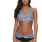 Bikini Dividido a Rayas Azul Marino para Mujer