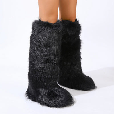 Botas Altas de Invierno con Forro Cálido y Suela Plana - Image 4