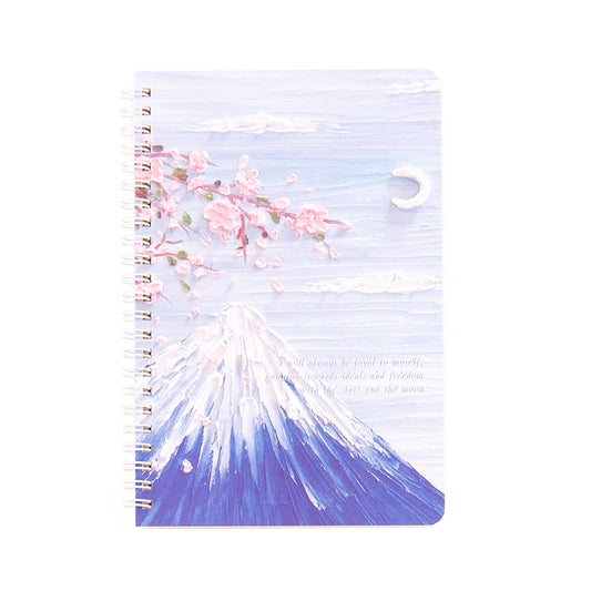 Cuaderno de Espiral A5 con Diseño Paisaje Óleo - Libreta de Notas Gruesa con Líneas - Image 2