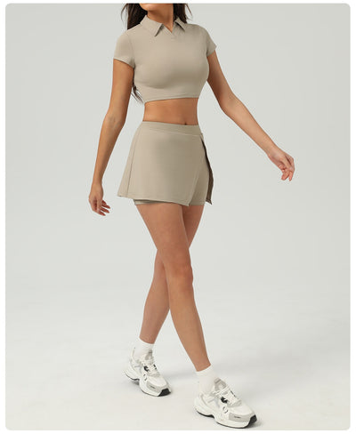 Conjunto Deportivo Mujer: Short y Falda Pantalón Anti-Transparencia - Image 10