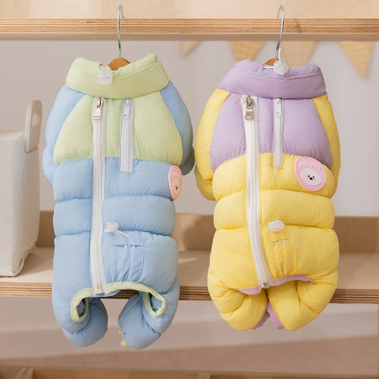 Abrigo Acolchado Premium para Mascotas - Chaqueta Térmica Diseño Osito con Cierre