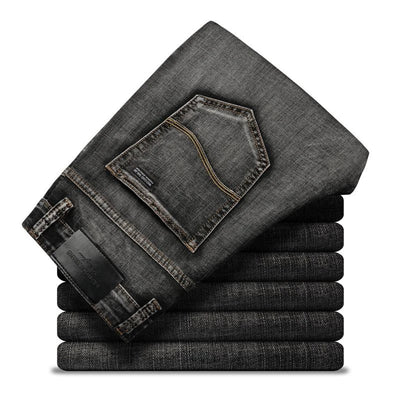 Pantalones Jeans Slim Straight Negro para Hombre - Image 20