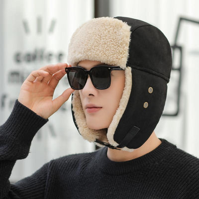 Gorro de Protección Térmica con Cobertura de Orejas - Algodón Grueso