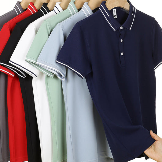 Polo de Seda Natural con Solapa - Manga Corta - Image 16