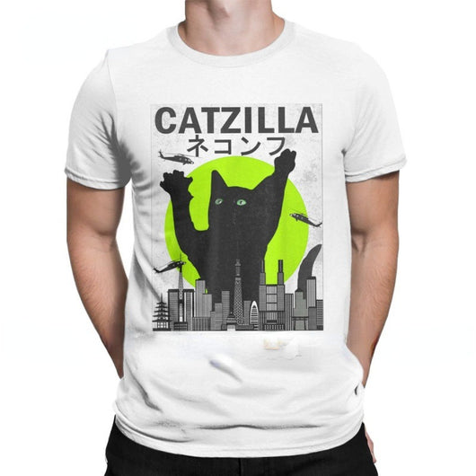 Camiseta Retro Gato Estampado Unisex de Manga Corta - Image 7