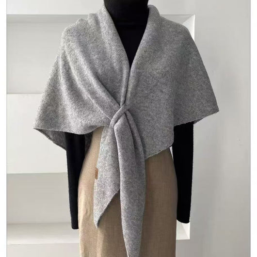 Chal Triangular de Lana Tejida - Bufanda Elegante y Abrigadora - Image 28