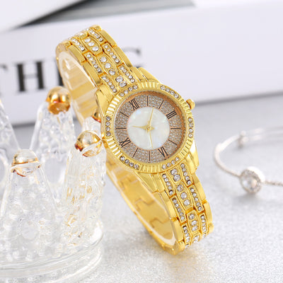 Reloj de Pulsera Elegante de Lujo con Diamantes Incrustados y Superficie de Cielo Estrellado para Mujer - Image 12