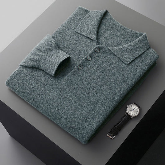 Suéter de Cachemira para Hombre con Cuello Solapa - Image 10