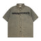 Camisa Denim Desgastada con Letras Waste para Hombre