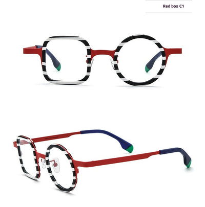 Lentes Titanio Diseño Mixto - Marco Cuadrado y Redondo Unisex - Image 18