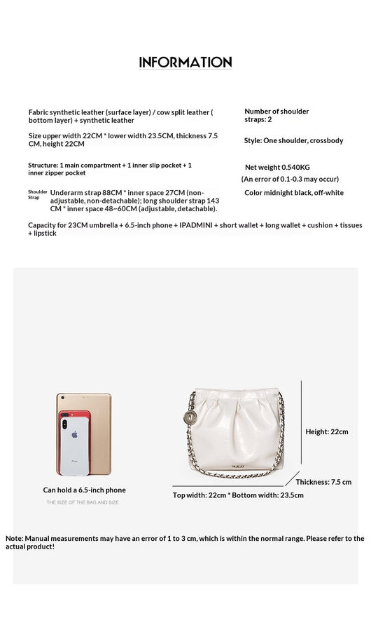 Bolsa de Hombro Tipo Cubo de Gran Capacidad con Cadena - Image 21