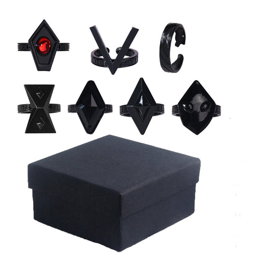 Juego de Anillos de Nogal Negro Exquisito - Image 17