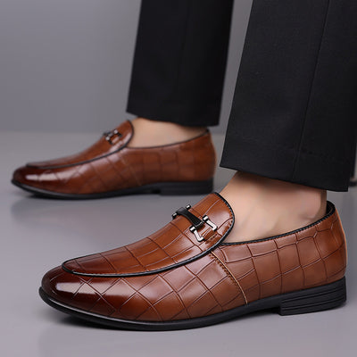 Zapatos de Cuero Ligeros Talla Grande Estilo Cuadros Lujo Premium - Image 10