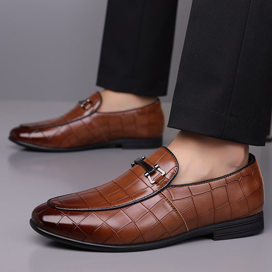 Zapatos de Cuero Ligeros Talla Grande Estilo Cuadros Lujo Premium - Image 10
