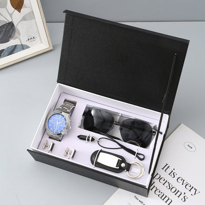 Set de Regalo Ejecutivo para Hombre: Reloj Cuarzo, Gafas de Sol, Bolígrafo y Llavero - Image 12