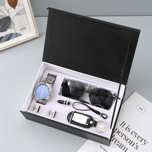 Set de Regalo Ejecutivo para Hombre: Reloj Cuarzo, Gafas de Sol, Bolígrafo y Llavero - Image 12