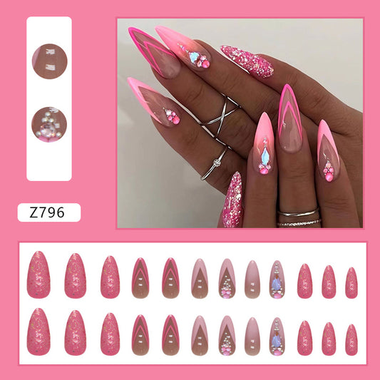 Uñas Postizas Almendra Doble Francés - Image 2