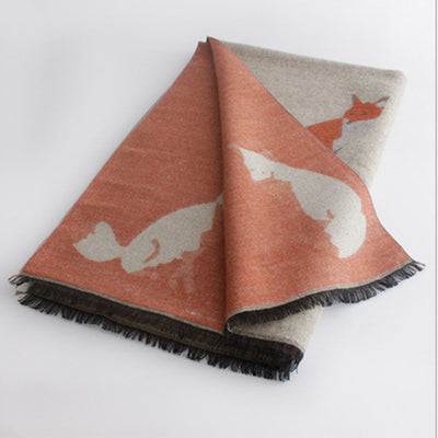Bufanda Gruesa Cálida con Estampado Jacquard para Mujer - Image 4
