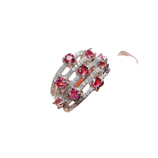 Anillo de Granate Natural con Magnesio y Aluminio para Mujer - Image 2