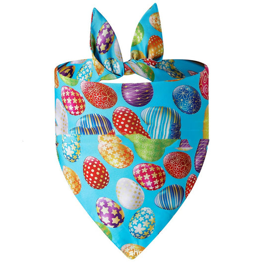 Pañuelo Triangular Absorbente para Mascotas - Diseño Conejito Pascua - Image 4