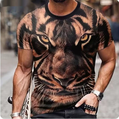 Camiseta 3D Hombre Estampado León Feroz - Diseño Personalidad Fashion - Image 14
