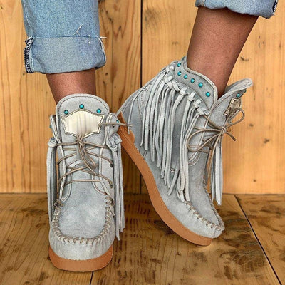 Botas Cortas de Moda con Borlas - Image 12