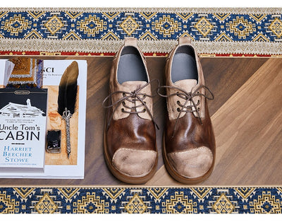 Zapatos de Cuero Genuino Hechos a Mano Estilo Británico Otoñal para Hombre - Image 16
