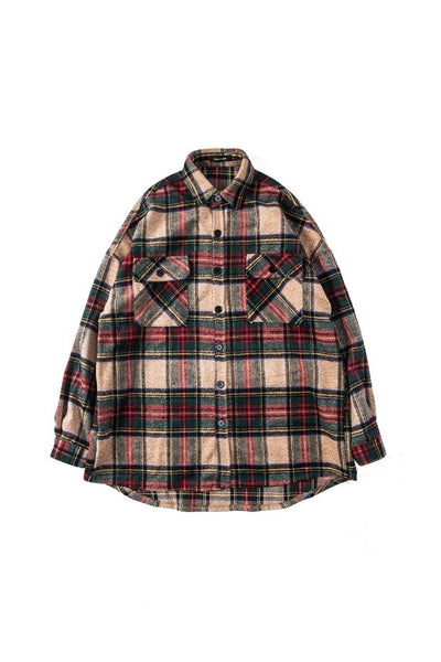 Camisa Acolchada Cuadros con Hombros Caídos - Image 4