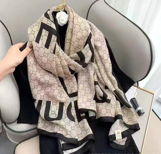 Pashmina de Algodón y Lino Estampada - Chal Abrigador Versátil - Image 9