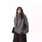 Suéter Cuello Bufanda Gris Industrial para Mujer