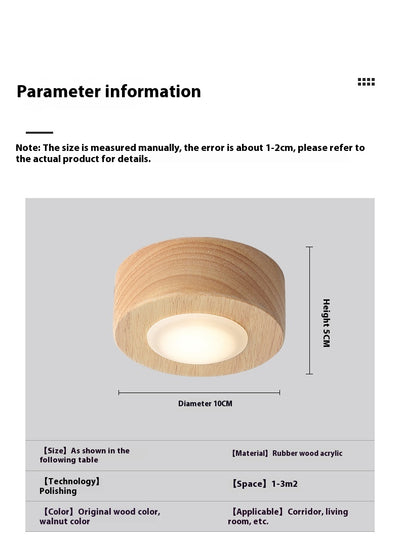 Lámpara de Techo Empotrada en Madera Maciza - Diseño Minimalista Moderno - Image 12
