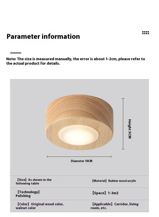 Lámpara de Techo Empotrada en Madera Maciza - Diseño Minimalista Moderno - Image 12
