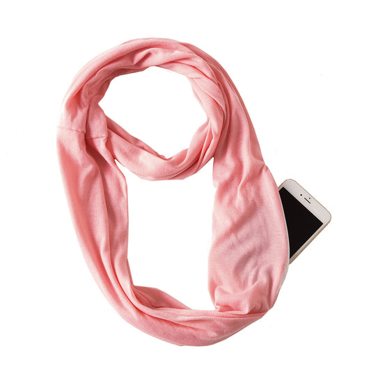 Pañuelo Funcional para Mujer con Bolsillo Cremallera y Jersey Liso - Image 56