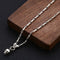 Sterling Plateado Male And Female Personality Skull Bone Stitching Necklace Plateado 925 Plateado