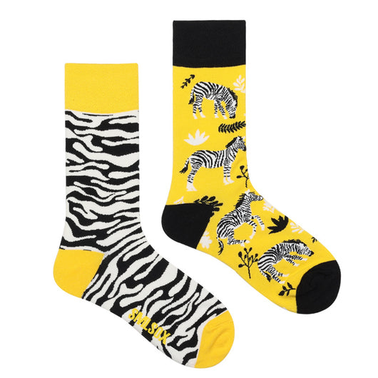 Calcetines Retro Asimétricos para Parejas - Algodón Cómodo Unisex - Image 8
