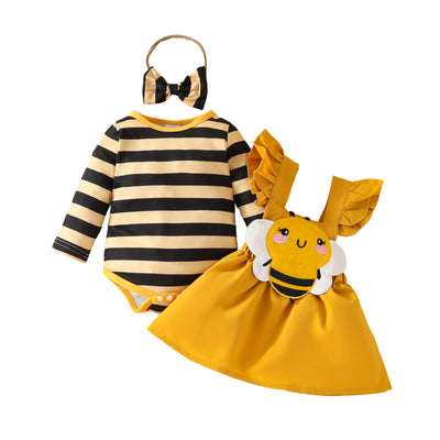 Pijama Enterizo Bebé Abeja Rayas Manga Larga - Image 9