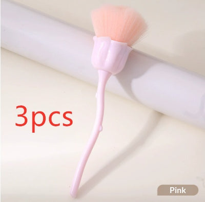 Brocha Aplicadora de Polvo Suelto Rose - Herramienta de Maquillaje Profesional - Image 12
