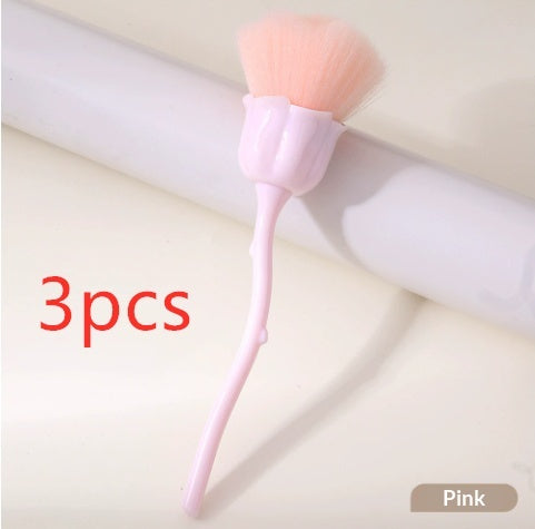 Brocha Aplicadora de Polvo Suelto Rose - Herramienta de Maquillaje Profesional - Image 12