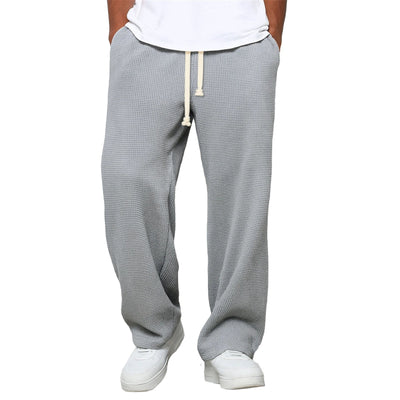 Pantalones Athleisure de Pierna Ancha y Tejido Waffle para Hombre - Image 27