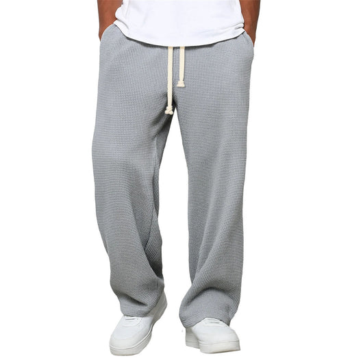 Pantalones Athleisure de Pierna Ancha y Tejido Waffle para Hombre - Image 27