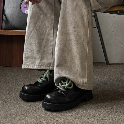 Zapatos Casuales de Cuero con Plataforma Elevadora para Hombre Big Head Derby - Image 3
