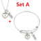 Faith As Pequeño As A Mustard Seed Bangle Bracelets Necklace Steel color Set A