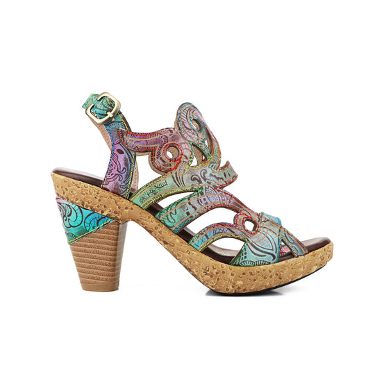 Sandalias Étnicas de Tacón Grueso Estilo Europeo y Americano - Image 5